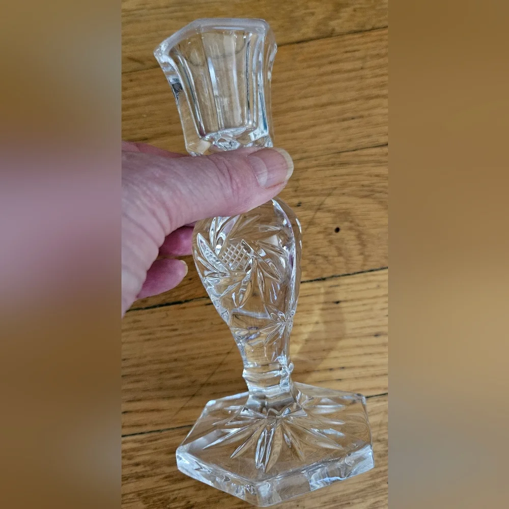 American Cut Eleanor Light Candlestick Set